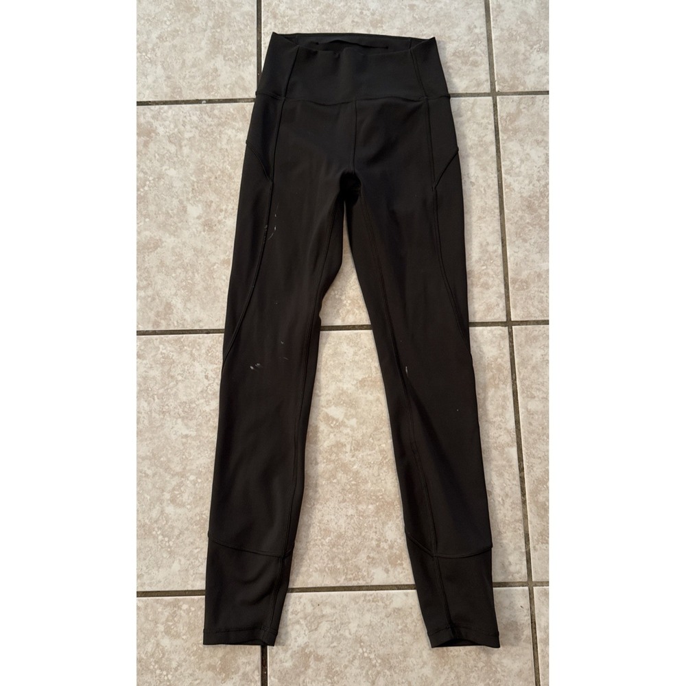 Lululemon Align High-Rise Crop 25" Leggings - Dark Green - Size 2 - Has Stains